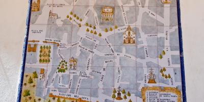 Carte du quartier juif de Séville