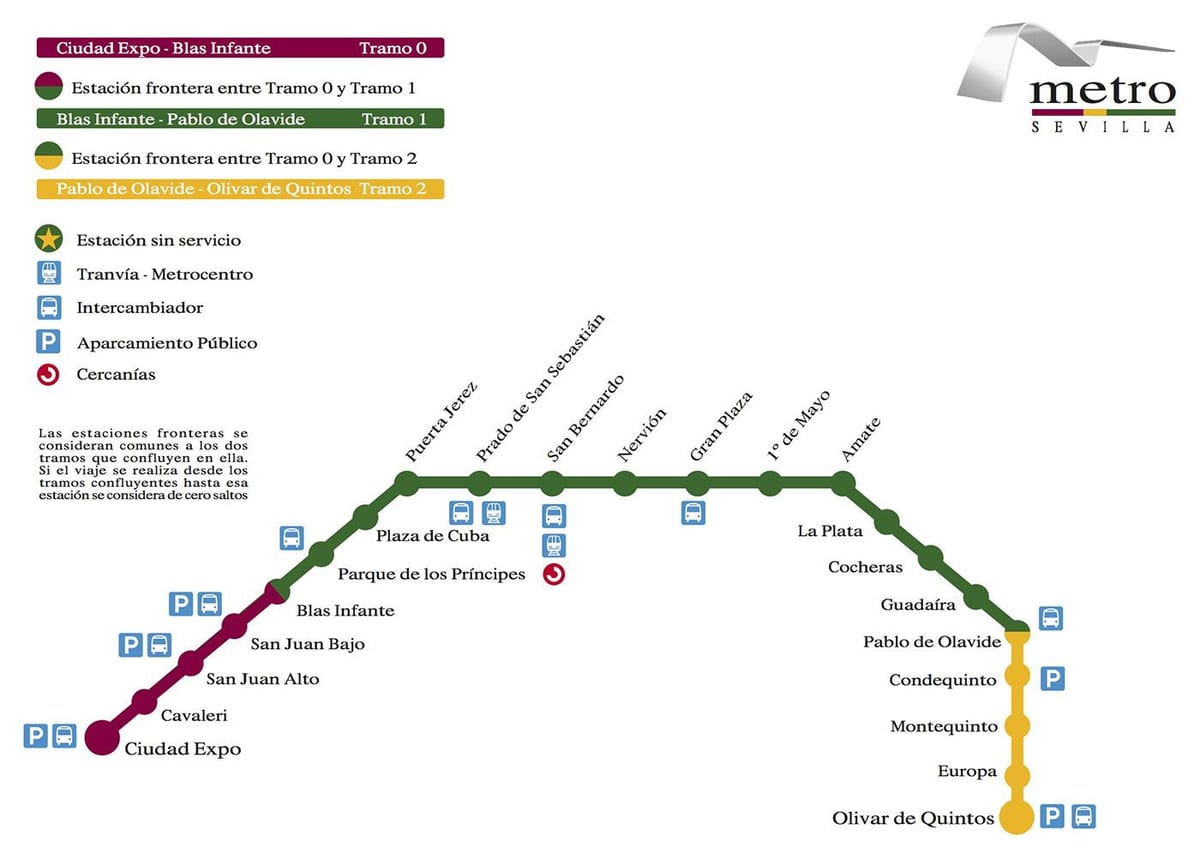 carte de métro de Séville