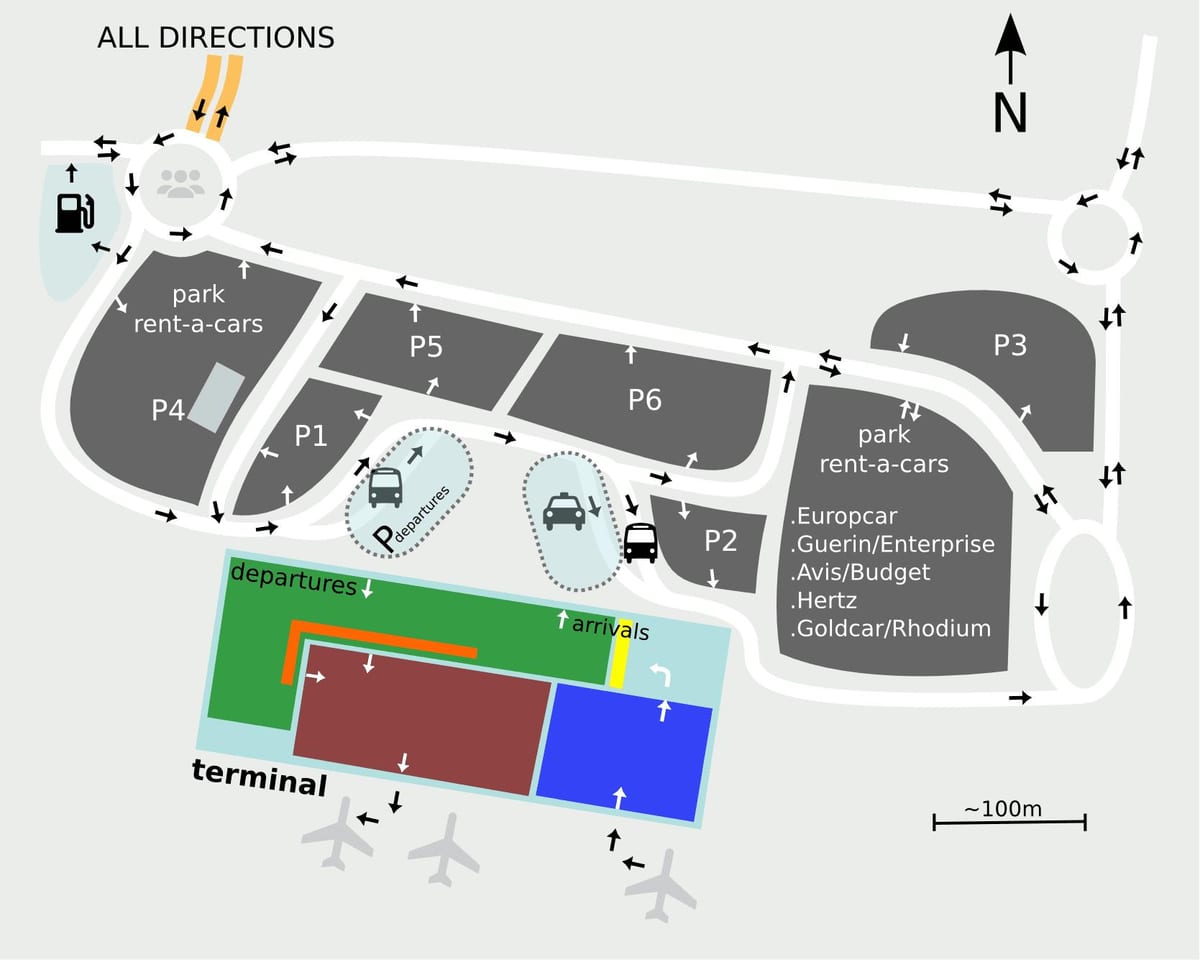 L'aéroport de séville carte