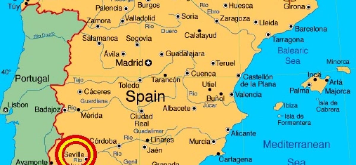 Sevilla espagne carte
