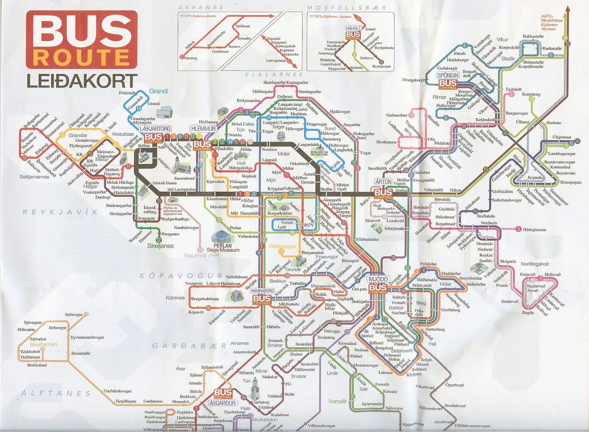 Séville bus de la carte de l'itinéraire