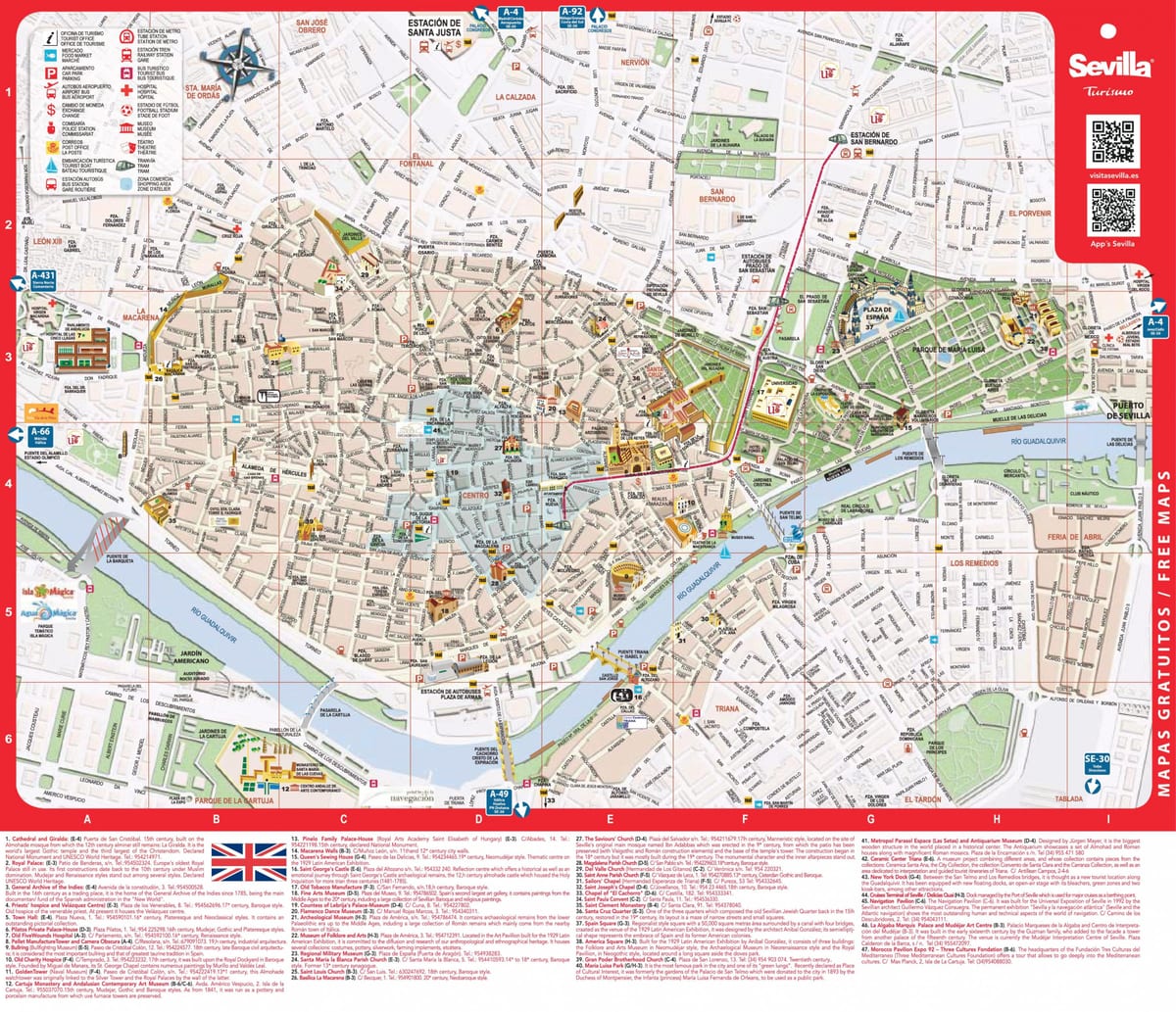 Séville sur la carte