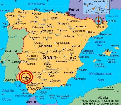 Sevilla espana carte