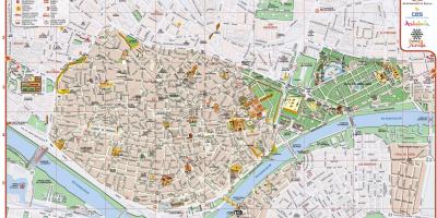 Carte du centre-ville de Séville 