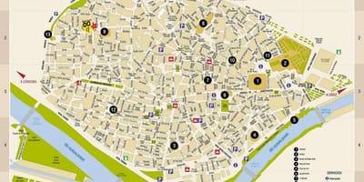 Carte de la plaza de armas de Séville 