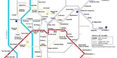 Carte de métro de Séville