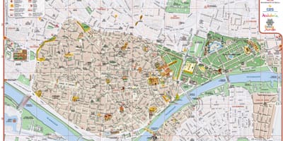 Plan de la ville de Séville en espagne