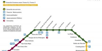 Le métro de Séville carte