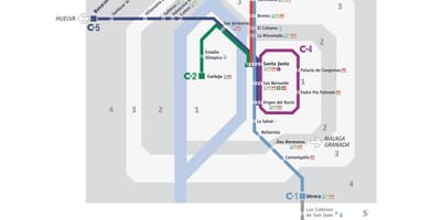 De la gare de Séville carte