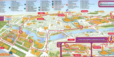 Touristique de plan de rue de Séville
